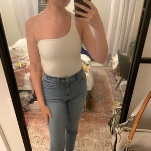 One shoulder Abercrombie bodysuit